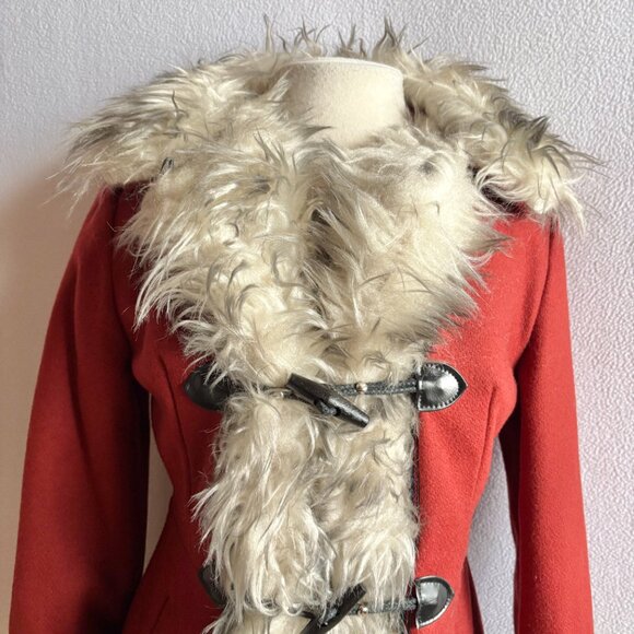 1970s Hippie Boho Wool & Faux Fur Coat - Picture 2 of 10